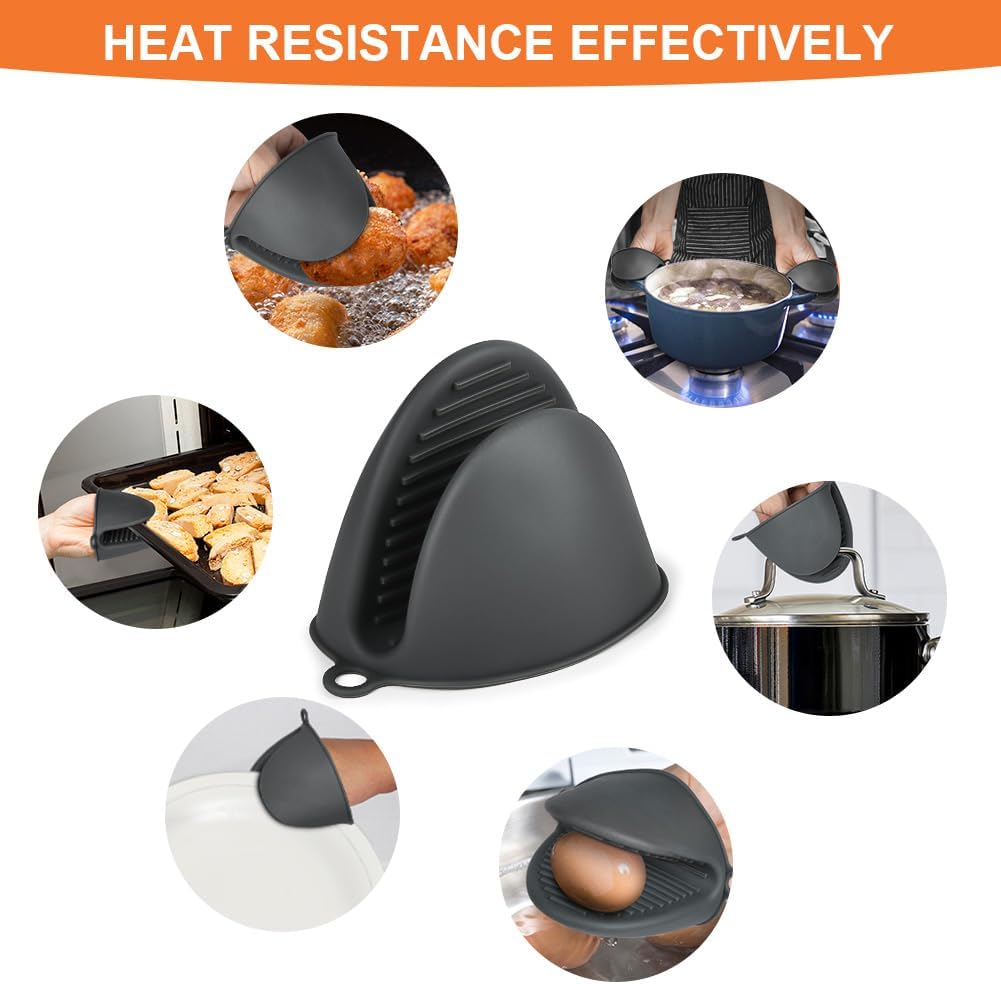 Thumbnail 6 de AUAUY mini siliconen ovenwanten, 7,6 × 9,6 cm, hittebestendig tot 230 °C