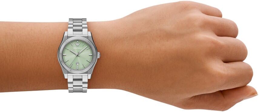 Thumbnail 1 de Emporio Armani Uhr mit grünem Zifferblatt – 32 mm Gehäuse, 50 m Wasserdicht