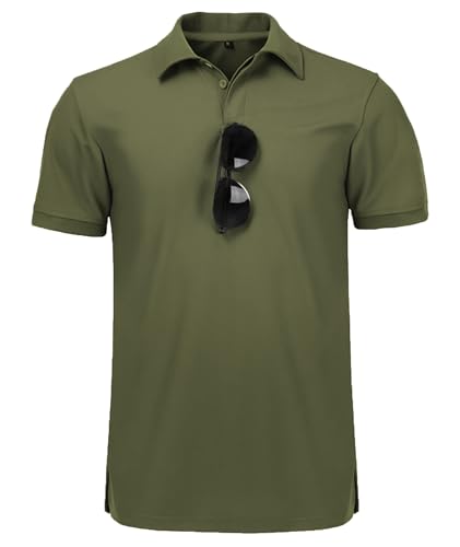 Detalle de JACKETOWN Polo Shirt Uomo Manica Corta: polo sportiva leggera, traspirante e ad asciugatura rapida