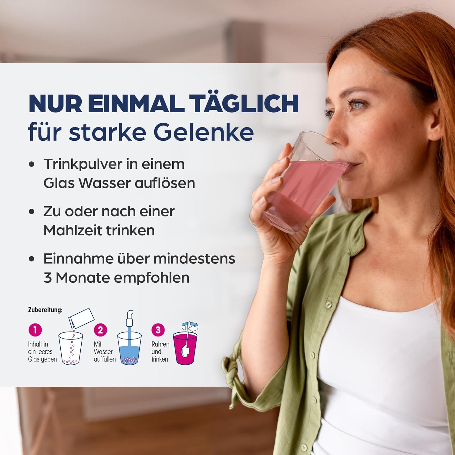 Detalle de Dr. Böhm Gelenks complex intensiv – Trinkpulver für Knorpel, Knochen & Gelenke, Himbeer-Geschmack, 30 Stk