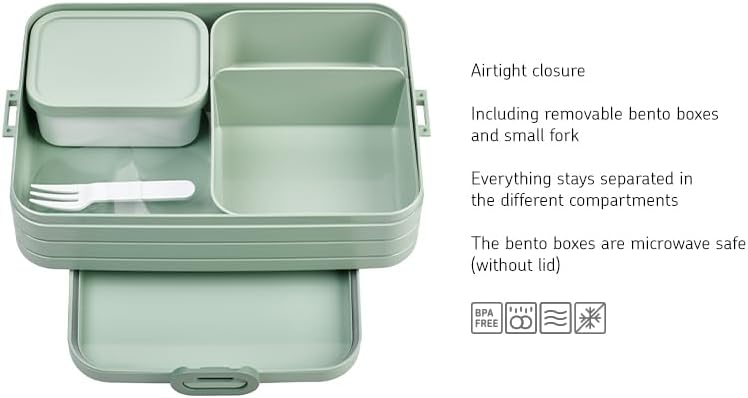 Detalle 1 de Mepal Bento Take A Break Large 🥪 Lunch Box con Compartimentos