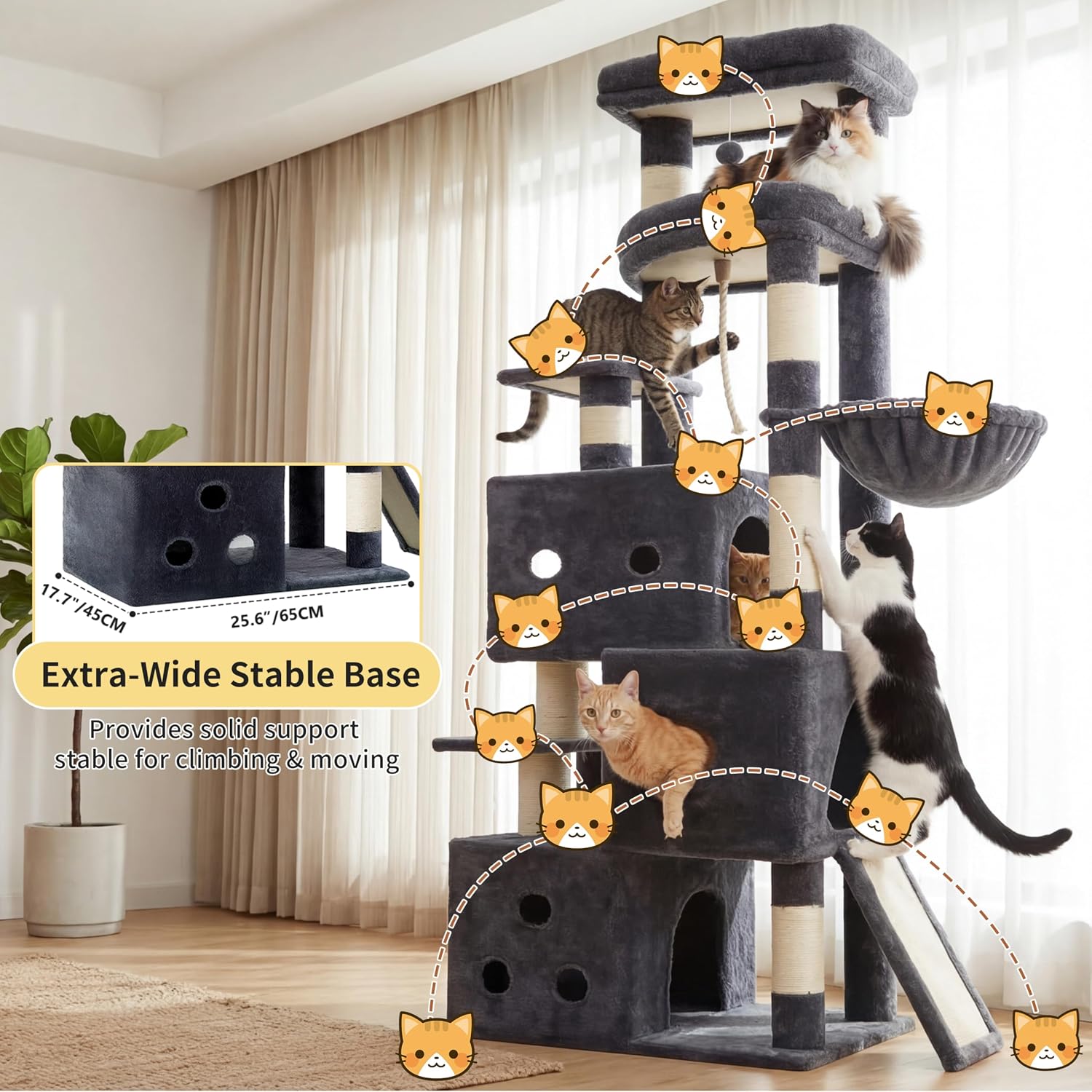 Detalle de Heybly Cat Tree HCT061G
