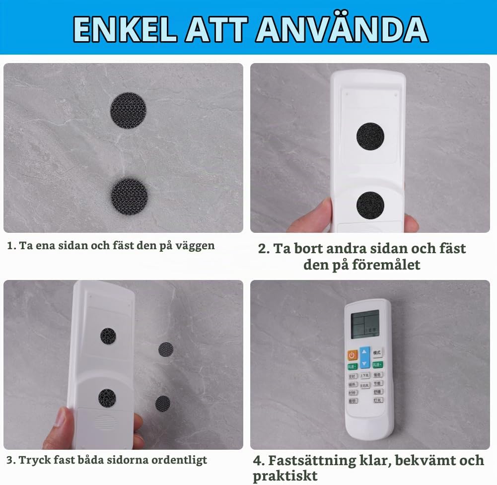 Detalle de OFFCUP A självhäftande krok- och ögleprickar, 15 mm, 510 par, svarta