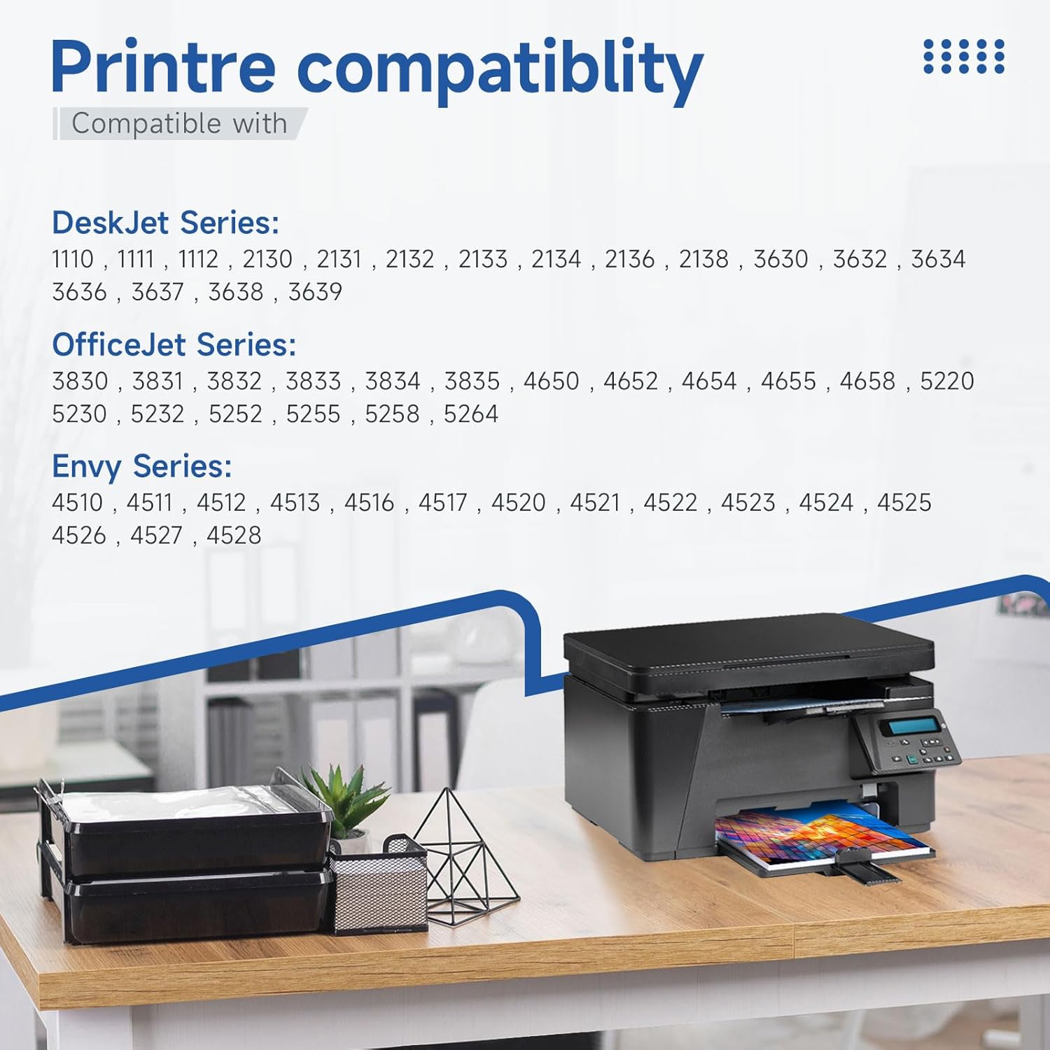 Thumbnail 1 de DRPRINTON 302XL Ink Cartridges Combo Pack (Black & Colour) for HP 302 printers