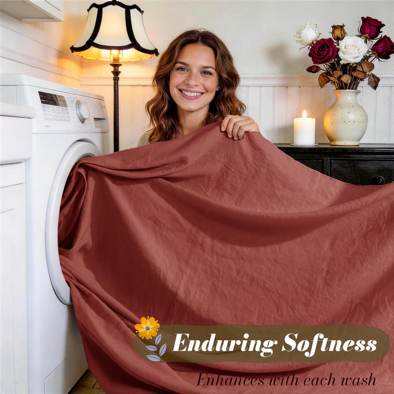 Thumbnail 4 de SONORO KATE 100% French Pure Linen Sheets — Queen Size