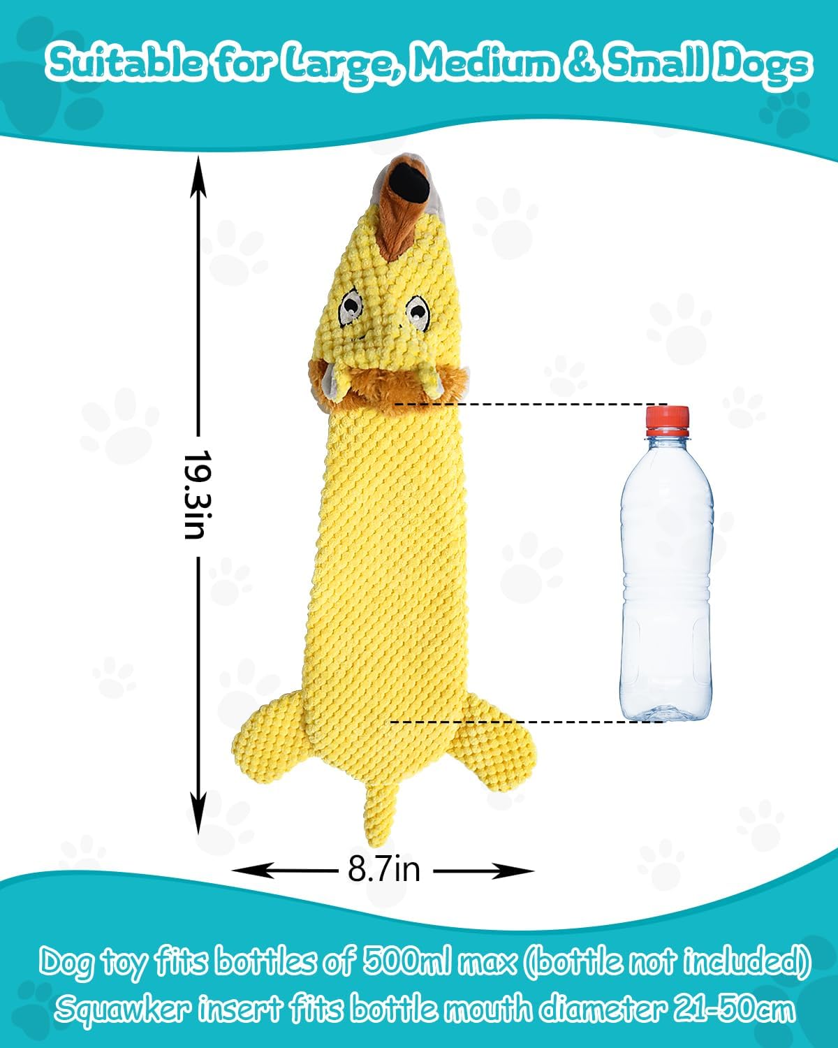 Thumbnail 5 de TONGKTAI Squeaky No Stuffing Dog Toys 3 Pack