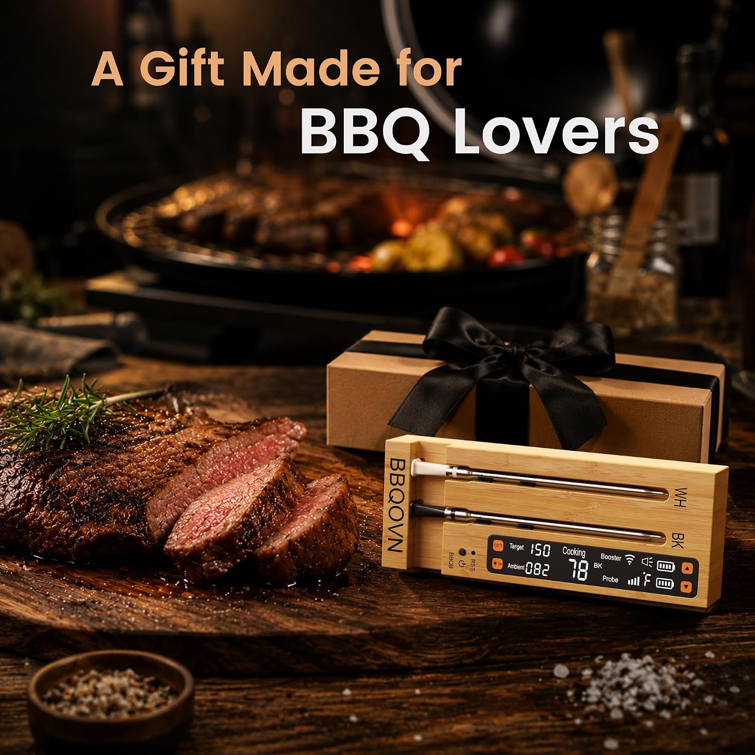 Thumbnail 3 de BBQOVN WiFi Sub-1G Wireless Meat Thermometer with 7 NIST-Certified Sensors