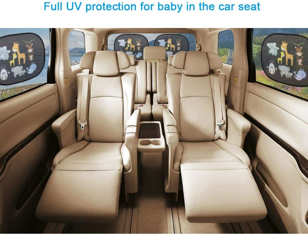 Thumbnail 5 de URAQT Car Sun Shade for Baby Kids (2-Pack) – UV Protection Window Visors, 44x36 cm, Fits Most Vehicles
