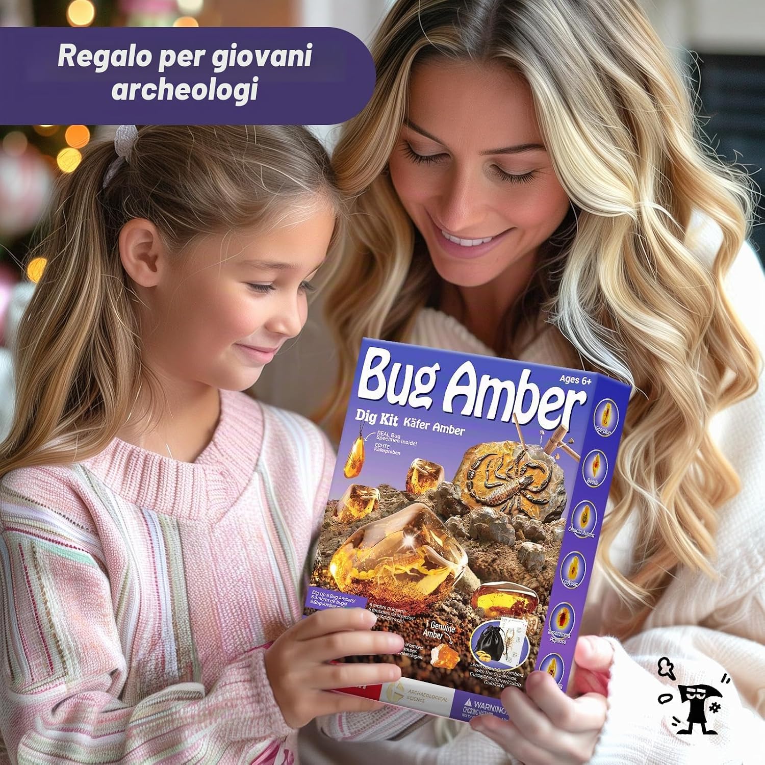 Detalle de EDUMAN Set di Scavi in Ambra per Bambini – Esplora Fossili eInsetti con Strumenti Educativi