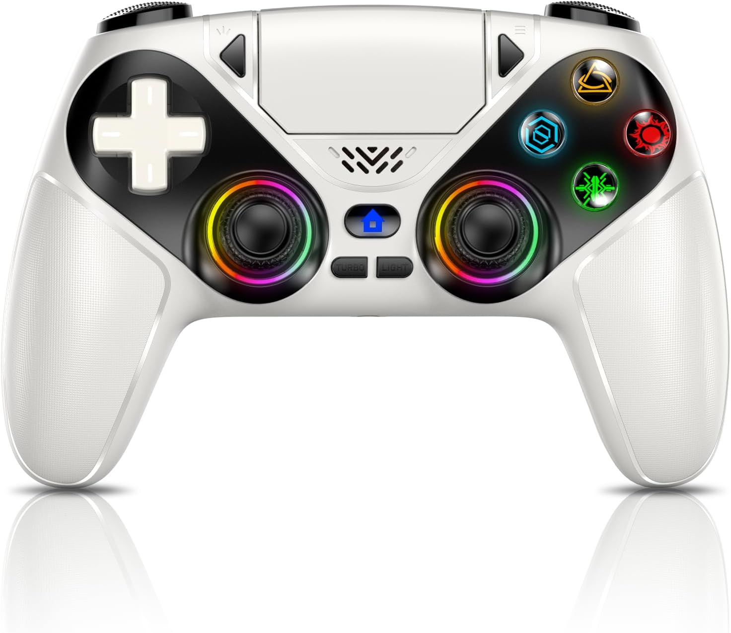 Detalle de Gamrombo RGB Wireless Controller for PS5 Pro with Bluetooth