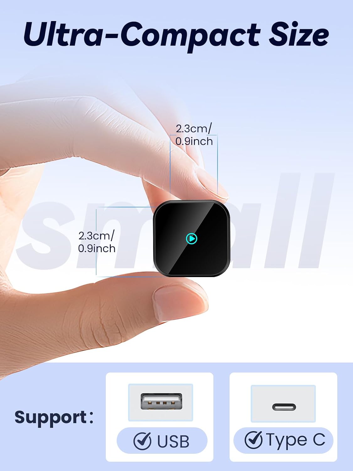 Detalle de TINAZEOK T3 Mini Wireless CarPlay adapter