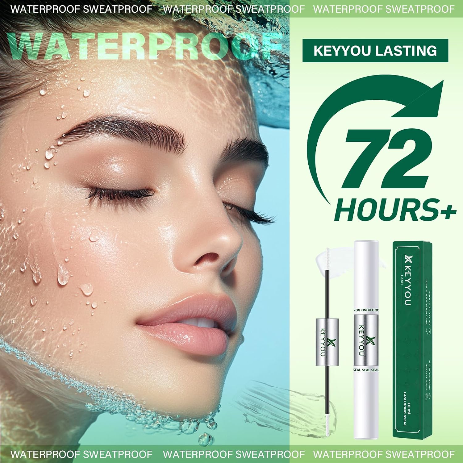 Detalle de KEYYOU 10ml White Lash Bond and Seal for Waterproof Lash Clusters