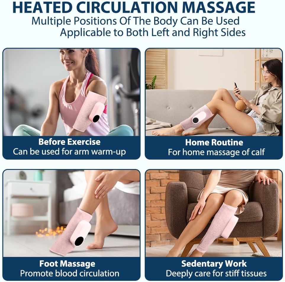 Thumbnail 6 de AOGOE 5172877 benmassageapparat med värme, tre lägen och justerbar intensitet