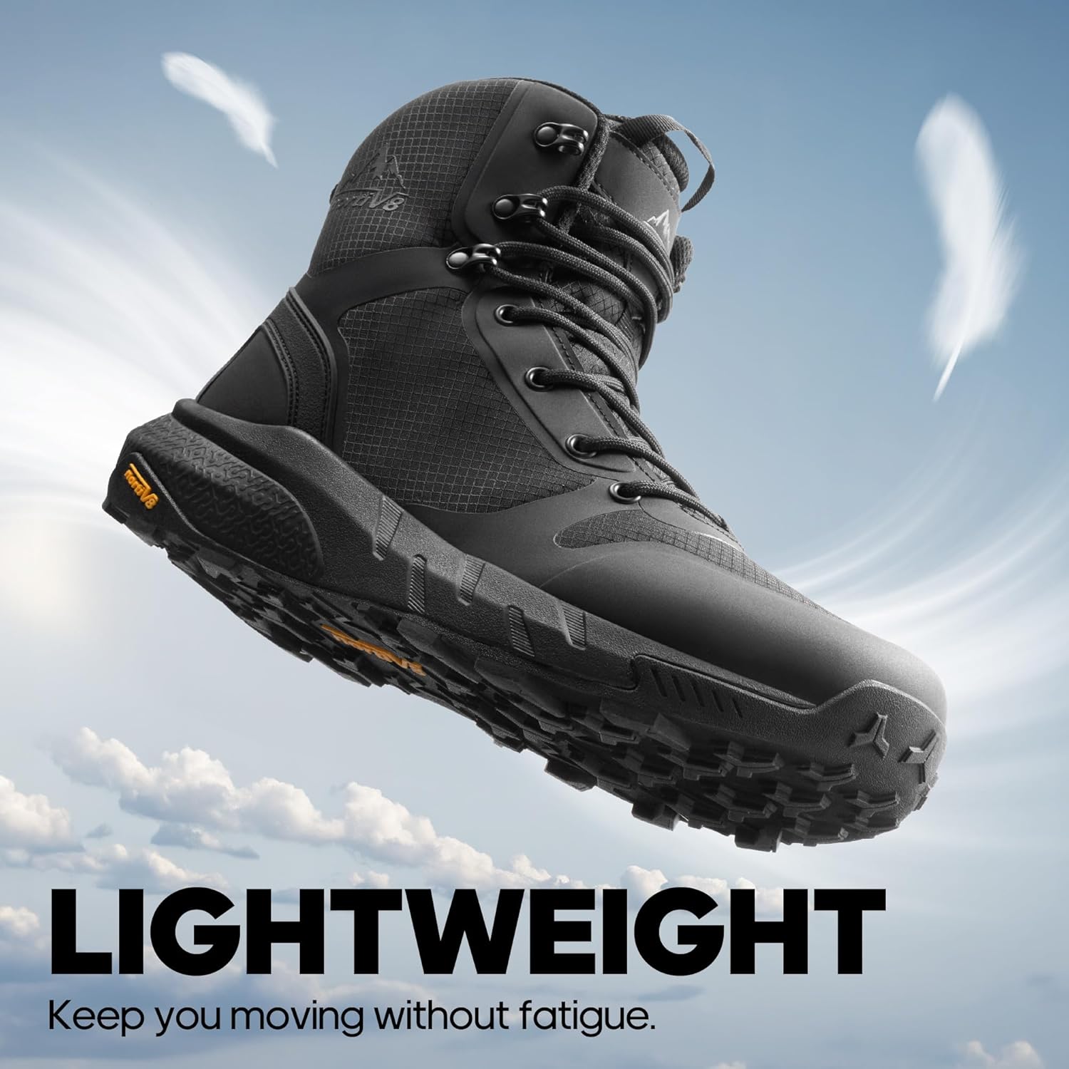 Thumbnail 4 de NORTIV 8 Men's Military Tactical Boot: Lightweight, All-Day Comfort with Side Zip