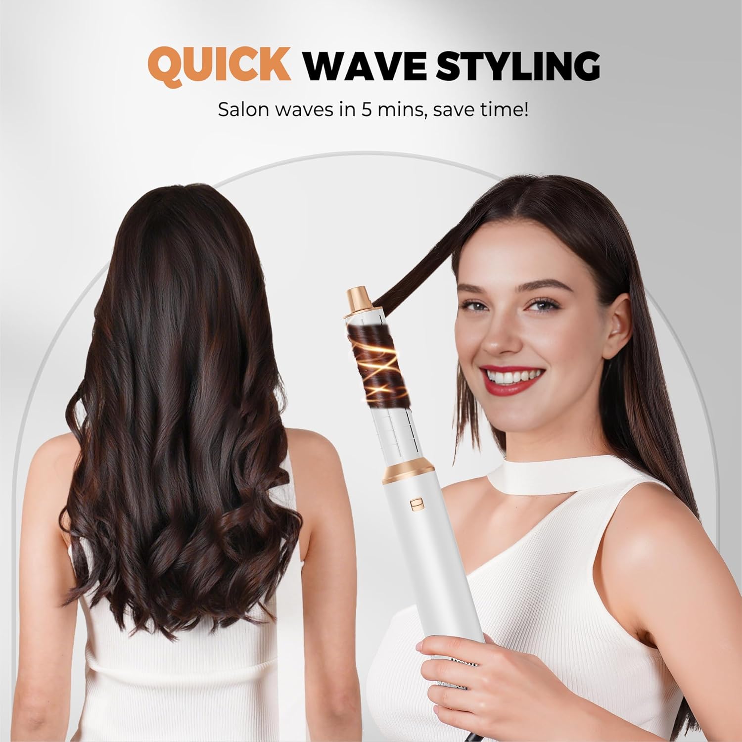 Thumbnail 1 de OKWRAP Haarstyler 5-in-1 Set – Multistyler mit automatischem Lockenstab, Glättbürste und Föhn