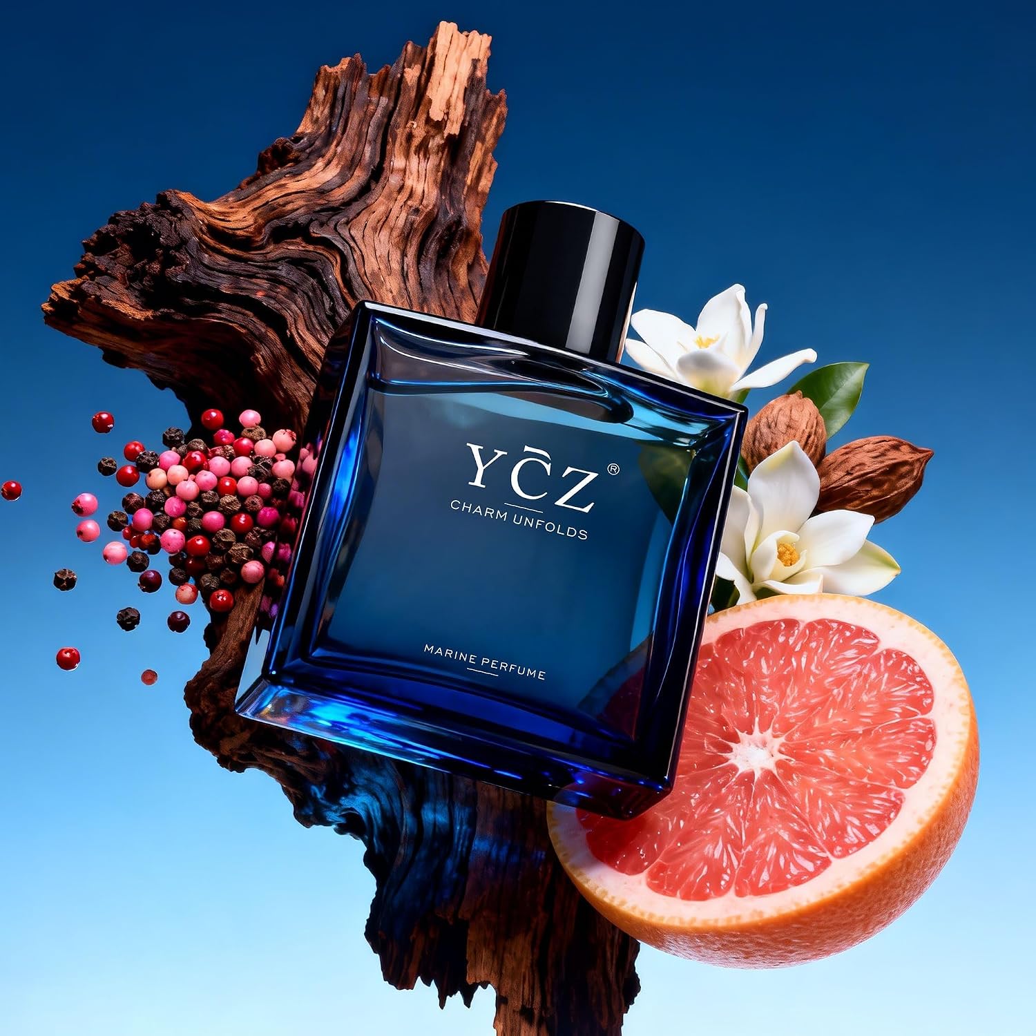 Detalle de Ycz Charm Marine Eau de Parfum (1.7 oz) – A Controlled, Layered Oriental Woody for Him