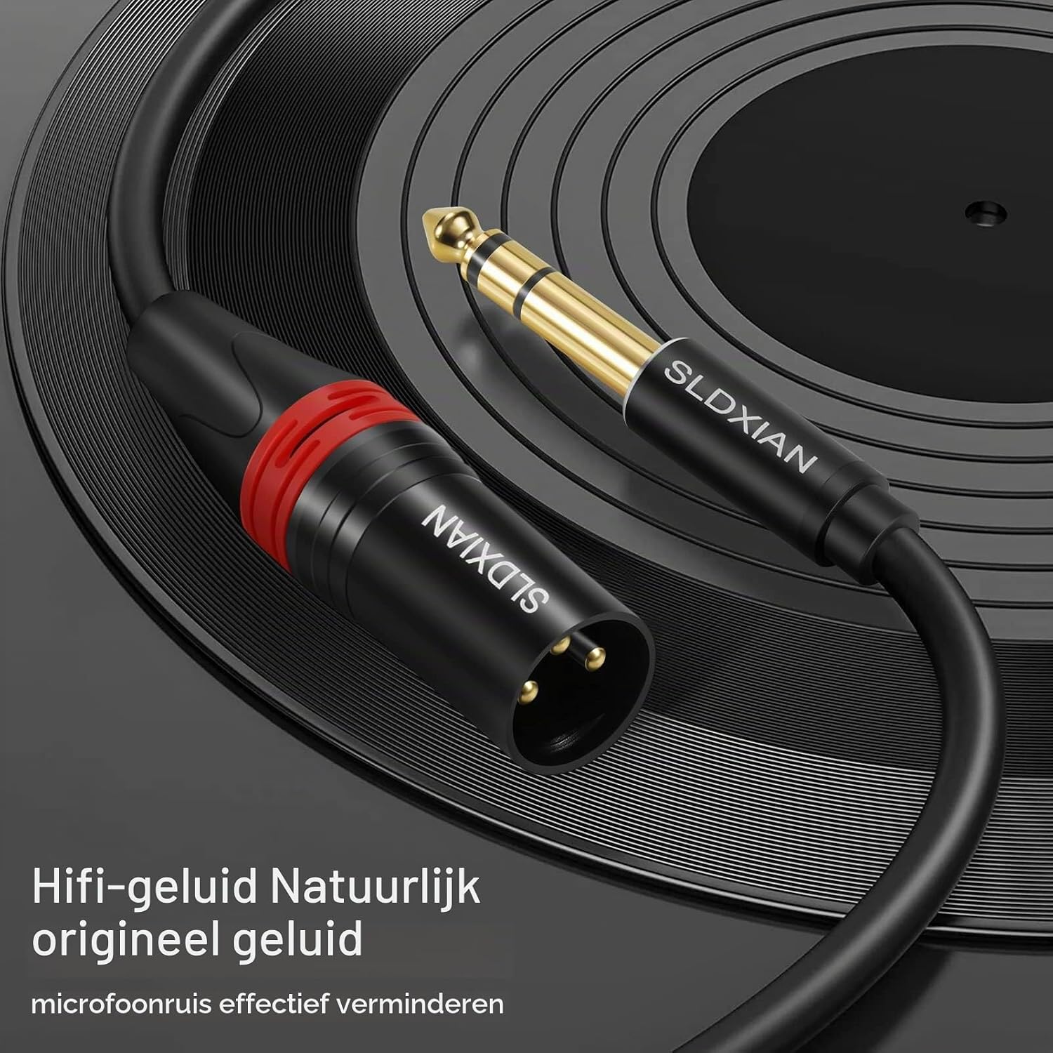 Thumbnail 3 de SLDXIAN XLR-kabel 15M met 6,35mm-TRS- en XLR-stekker, gebalanceerd