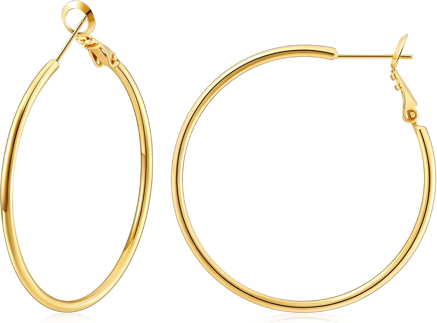 Thumbnail 6 de Gacimy Hoop Earrings, 14K Gold-Plated