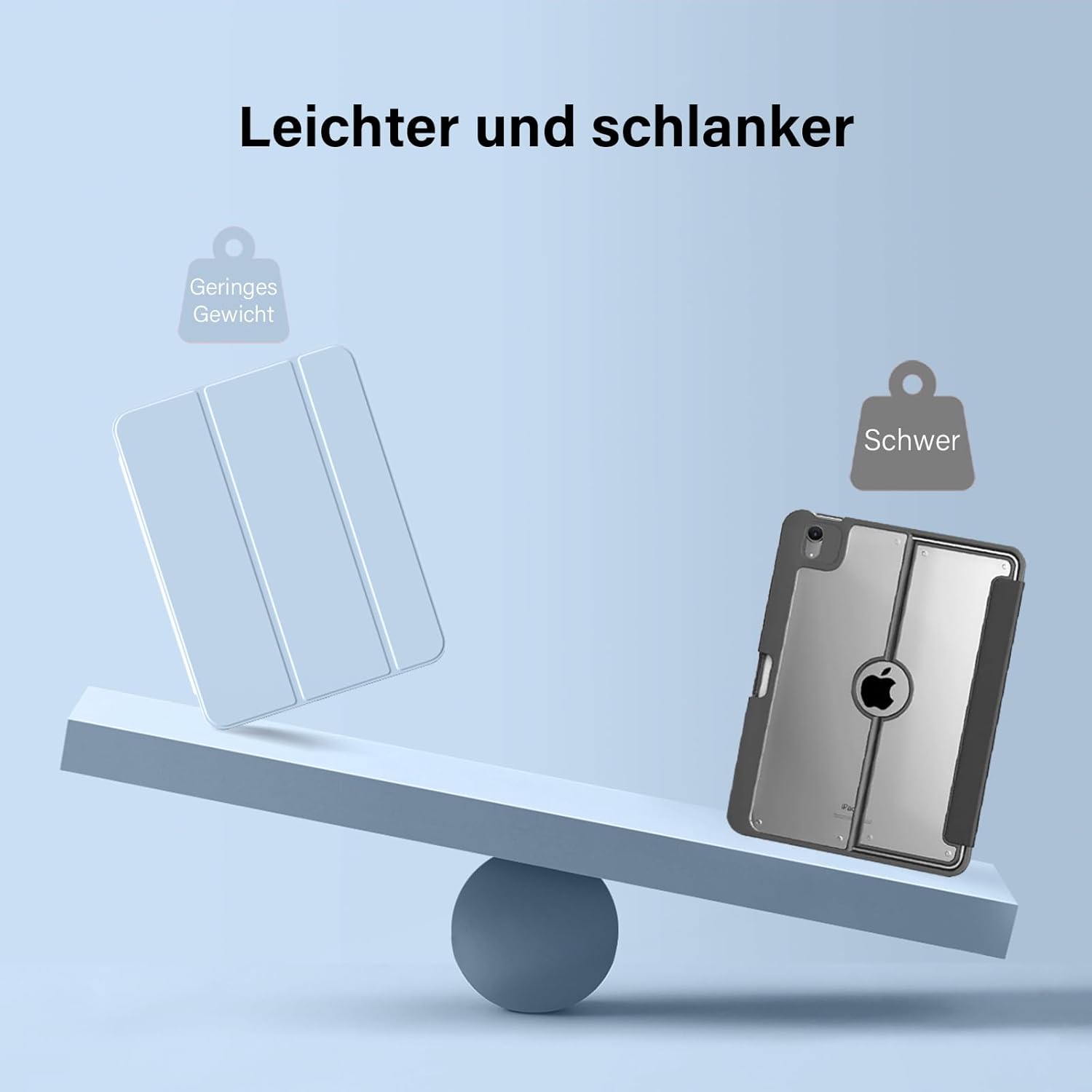 Thumbnail 5 de SZPSGC Hülle für iPad 11./10. Generation (11 Zoll/Auf 10,9 Zoll) mit Stifthalter, trifold & transparenter Rückseite – Blau