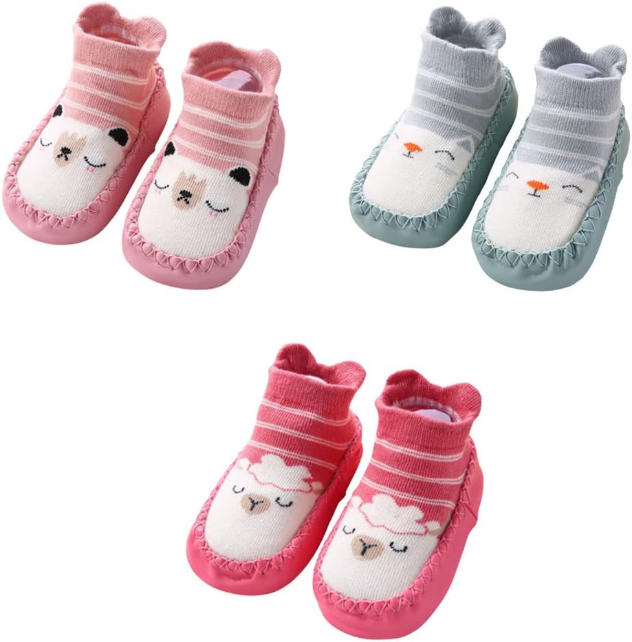 Thumbnail 6 de FedMois 3 Pairs Baby Slippers with Non-Skid Soles