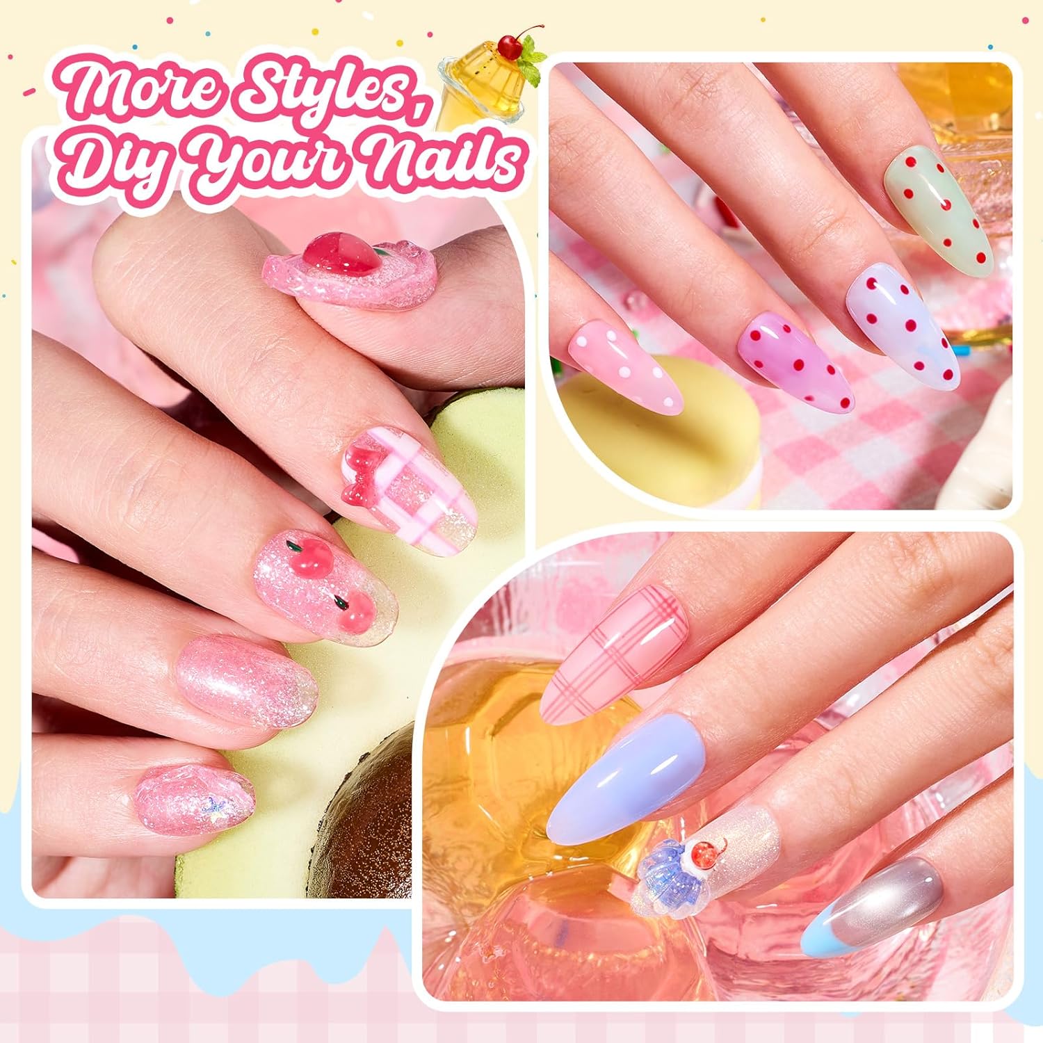 Thumbnail 5 de Beetles Spring Pudding Jelly Gel Nail Polish Set (20 Pastel Colors) with Top Coat & Base