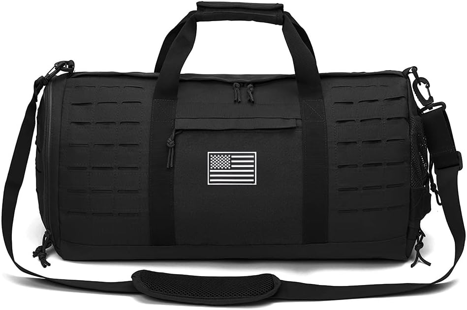 Detalle de Sac de sport tactique QT&QY 40L avec compartiment chaussures et conception type Molle