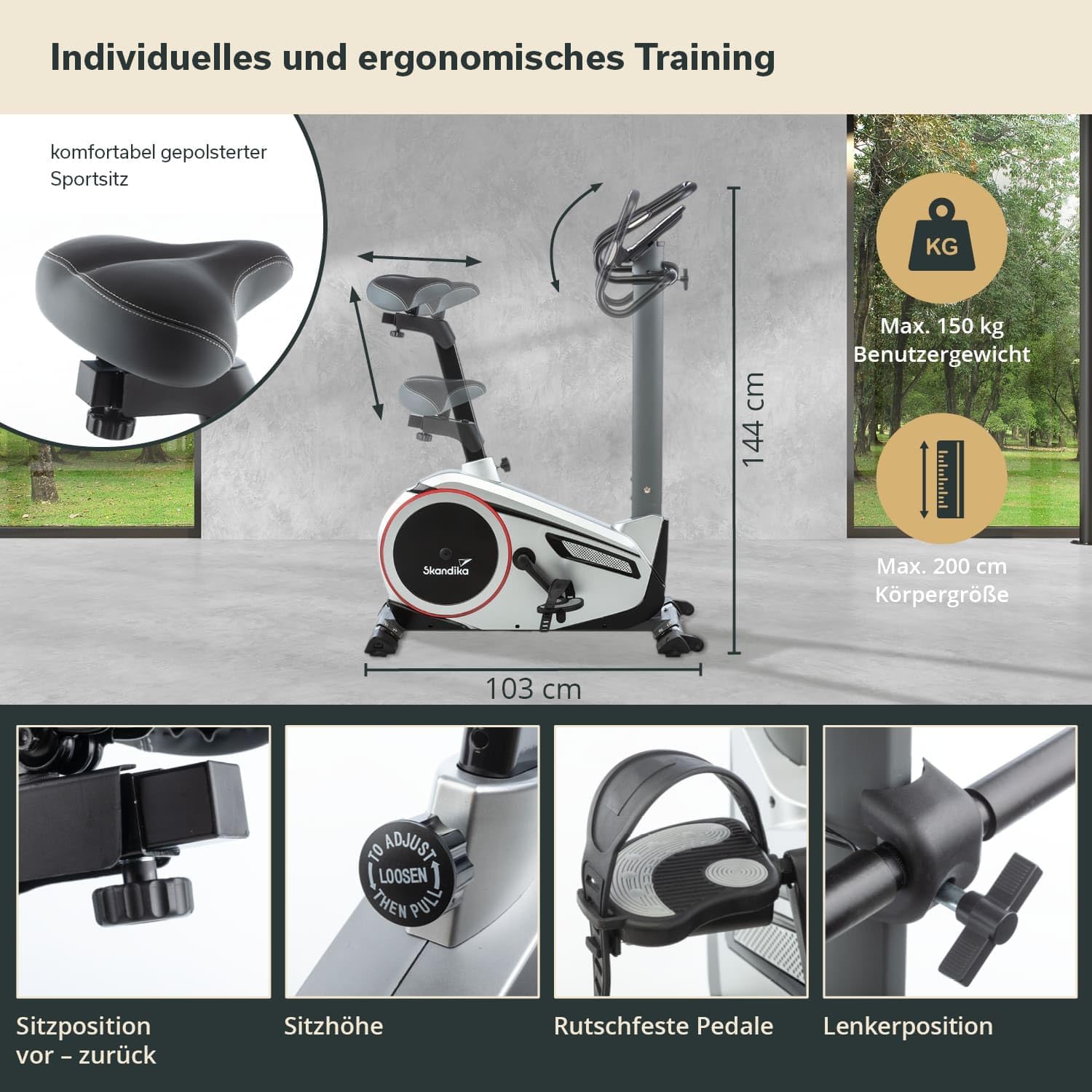 Detalle de Skandika Morpheus Ergometer 12 kg