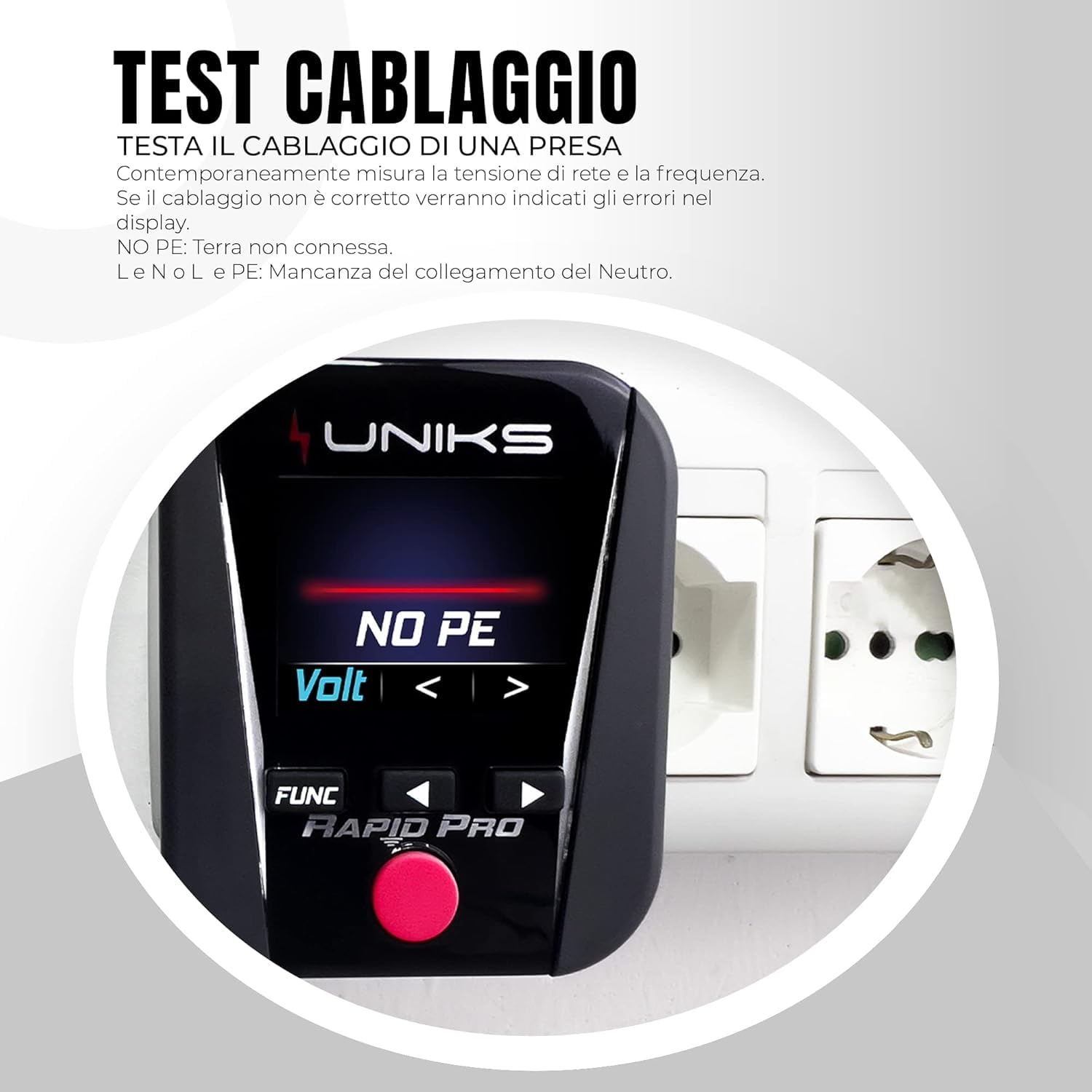 Thumbnail 4 de UNIKS - RAPID PRO: Tester tascabile per Terra, RCD e Prove prese, Made in Italy