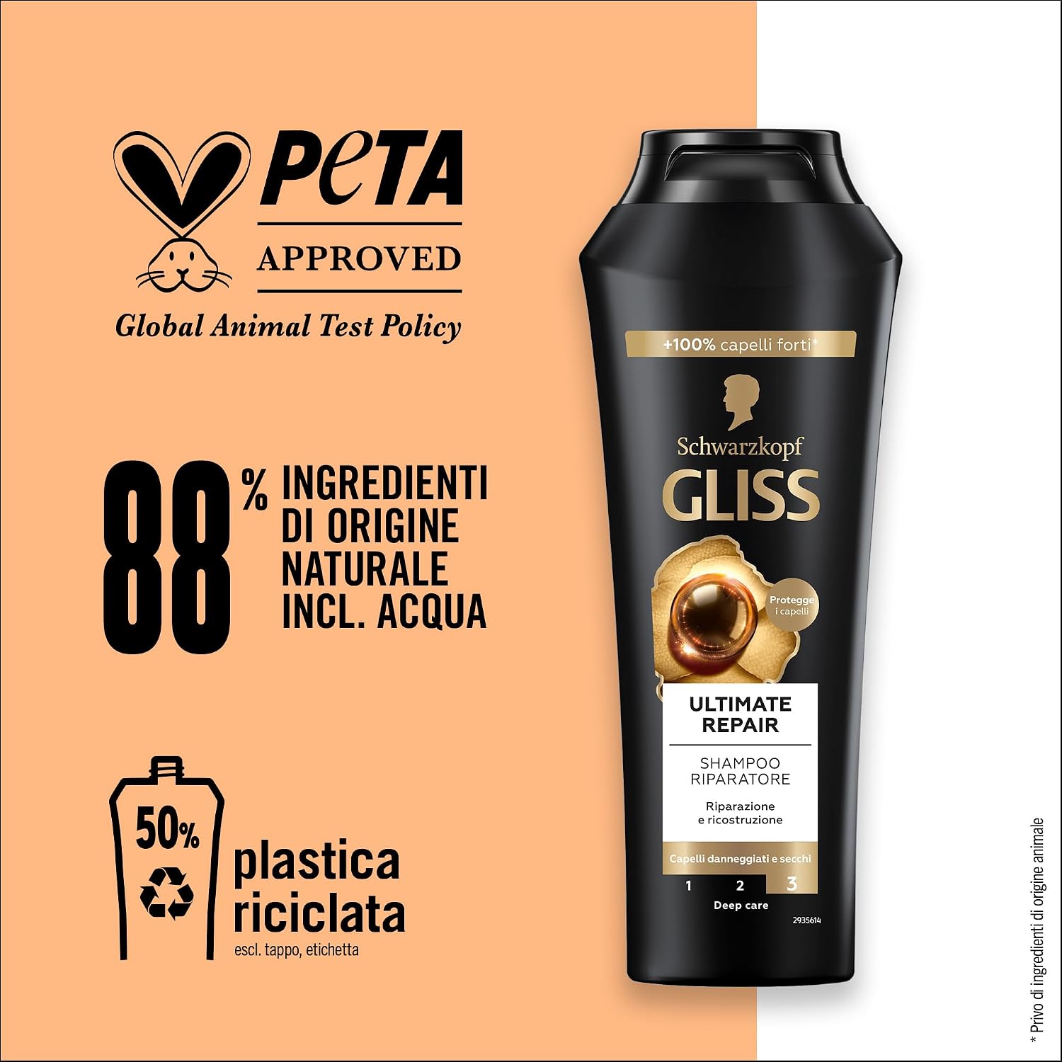 Thumbnail 5 de Schwarzkopf Gliss Ultimate Repair Shampoo Riparatore – 6 confezioni da 250 ml