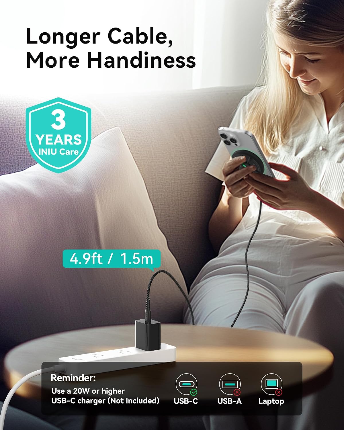 Thumbnail 6 de INIU Magnetic Wireless Charger, Qi2