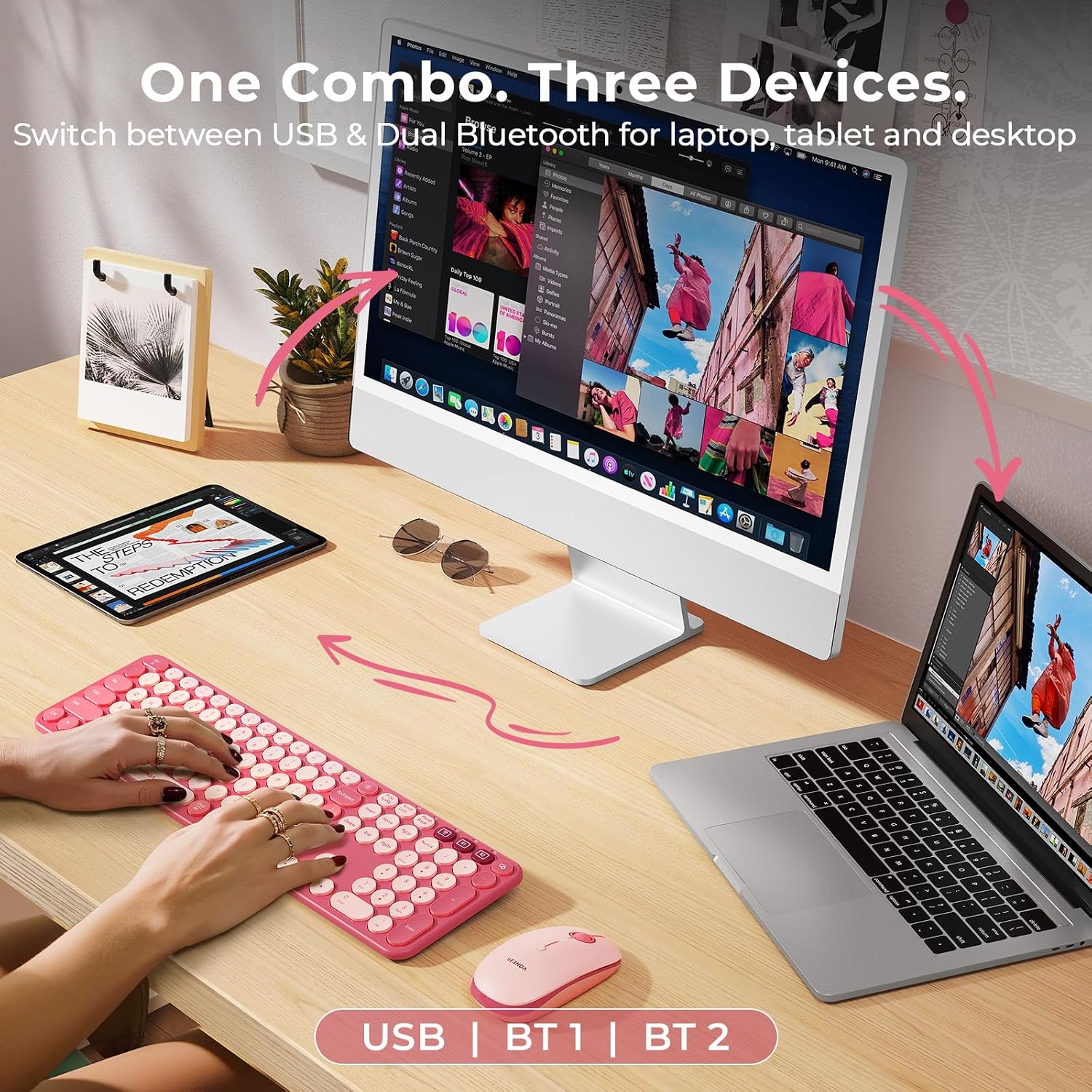 Detalle 2 de Seenda Bluetooth Keyboard and Mouse Combo COE202