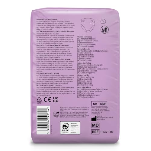 Detalle de Healthcare by Amazon Femme culottes Discreet Moyen – 40 pièces (4 x 10) – Blanc