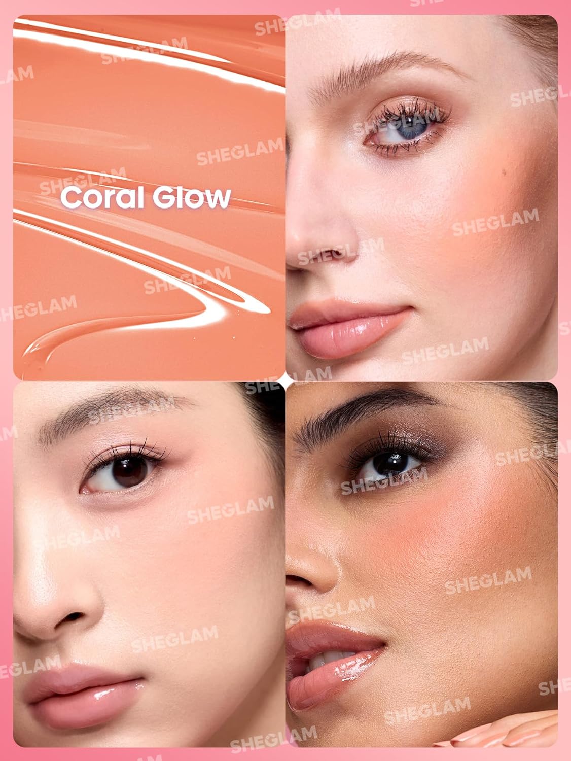 Detalle de SHEGLAM Color Bloom Liquid Blush-Coral Glow