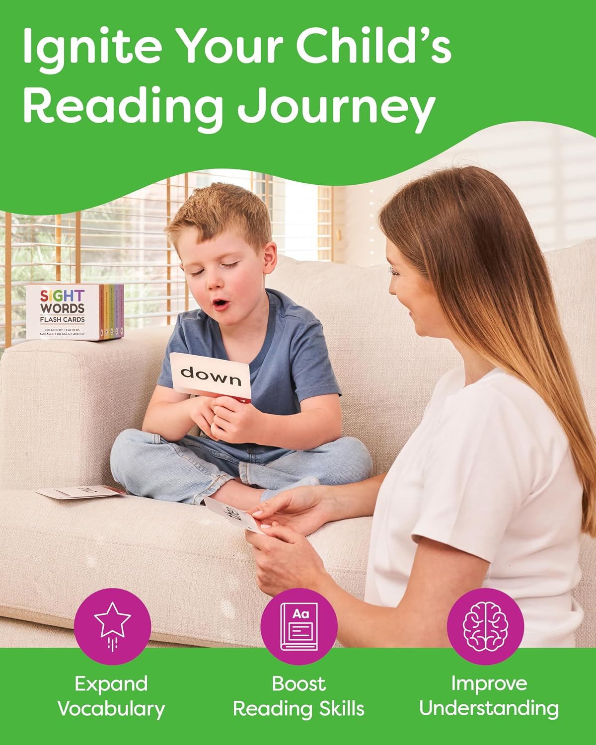 Thumbnail 2 de Sight Words Flash Cards 1st Grade – 120 High Frequency Words from Dolch's and Fry's Lists