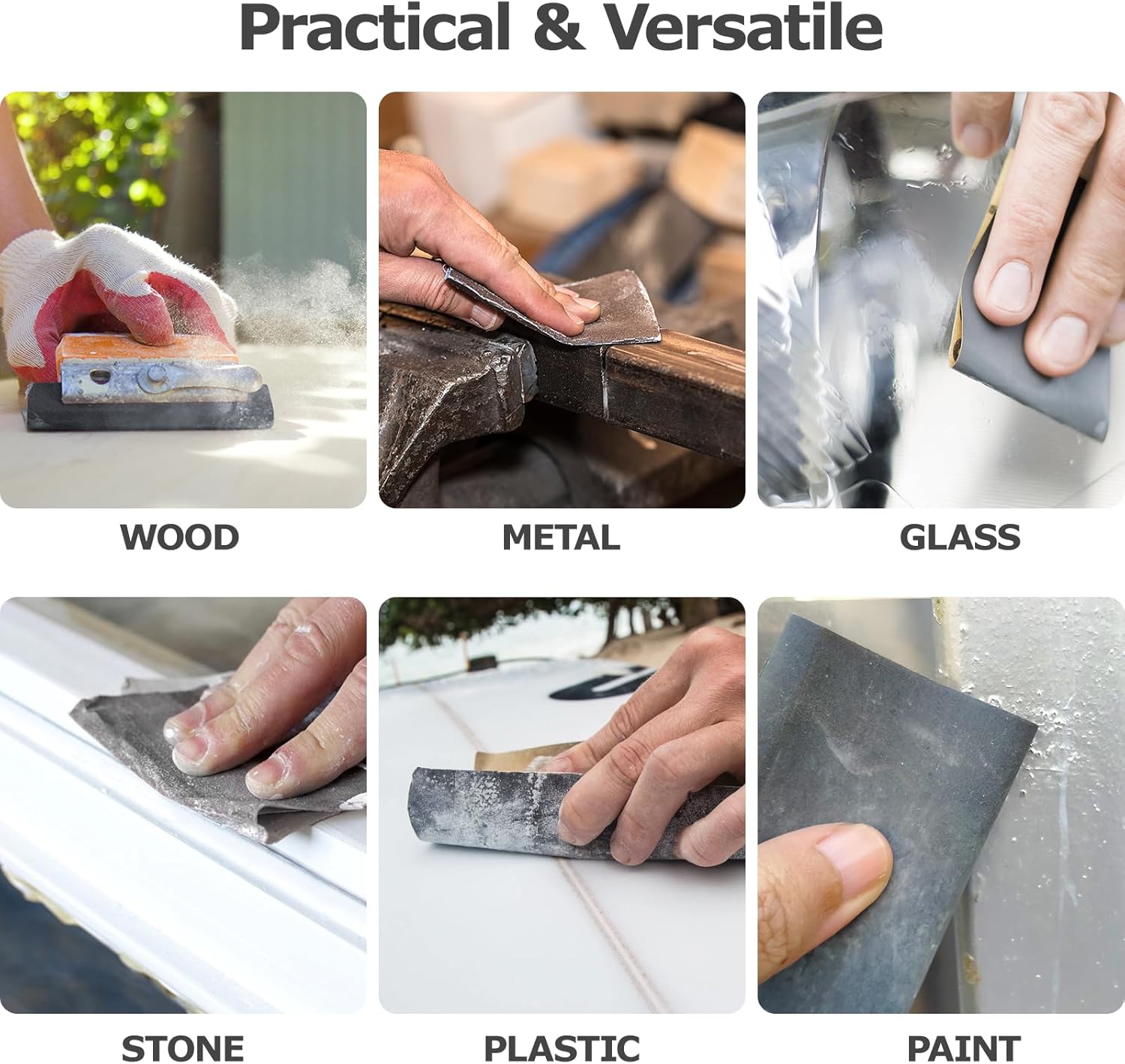 Thumbnail 6 de Schleifpapier Set Fein 5000–1000: 16 Stück 23 × 28 cm – Nass- und Trocken-Schliff für Auto, Holz, Metall, Stein, Lack und Glas