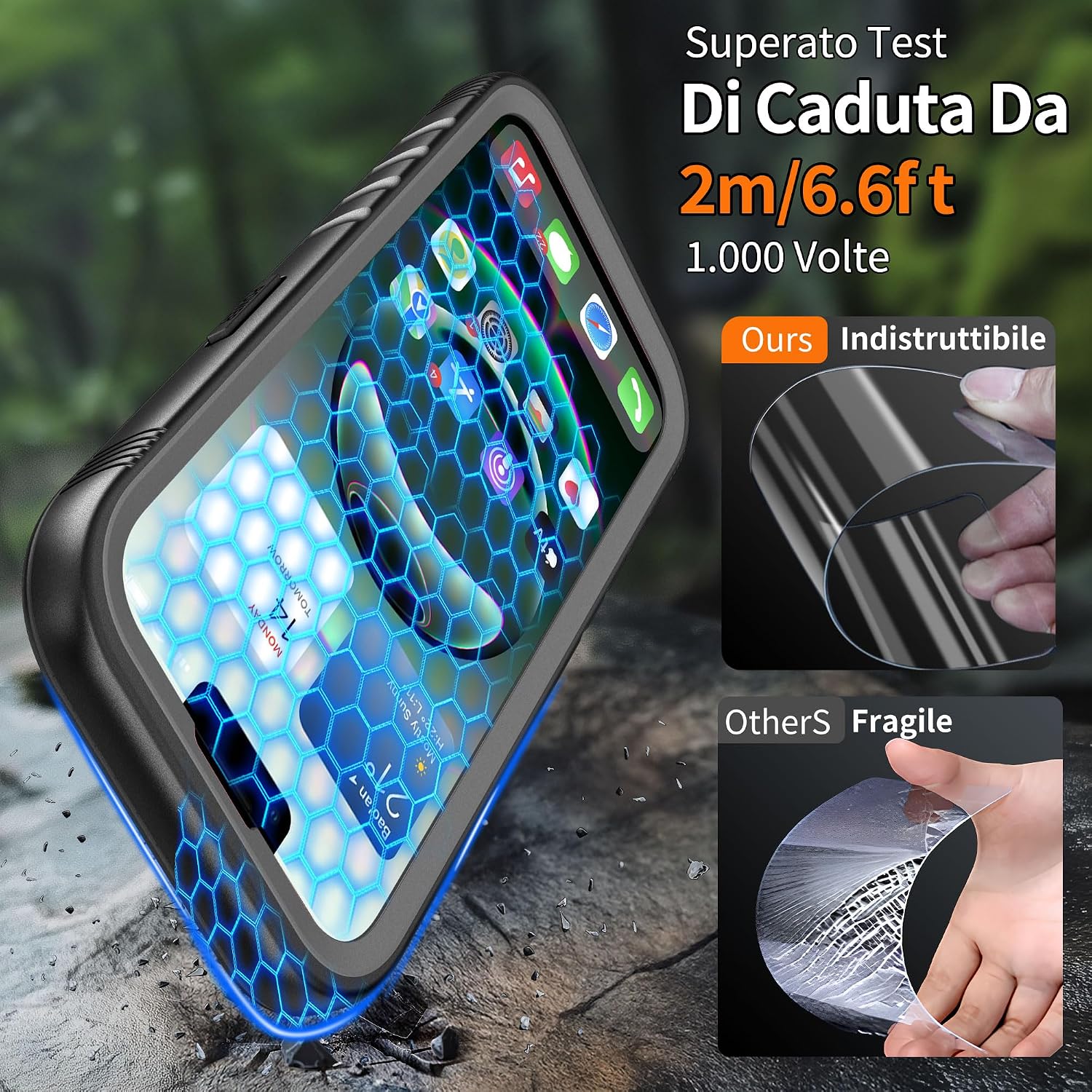 Thumbnail 4 de Cozycase Cover TOP Antiurto IP68 per iPhone 14: protezione militare con impermeabilità integrale
