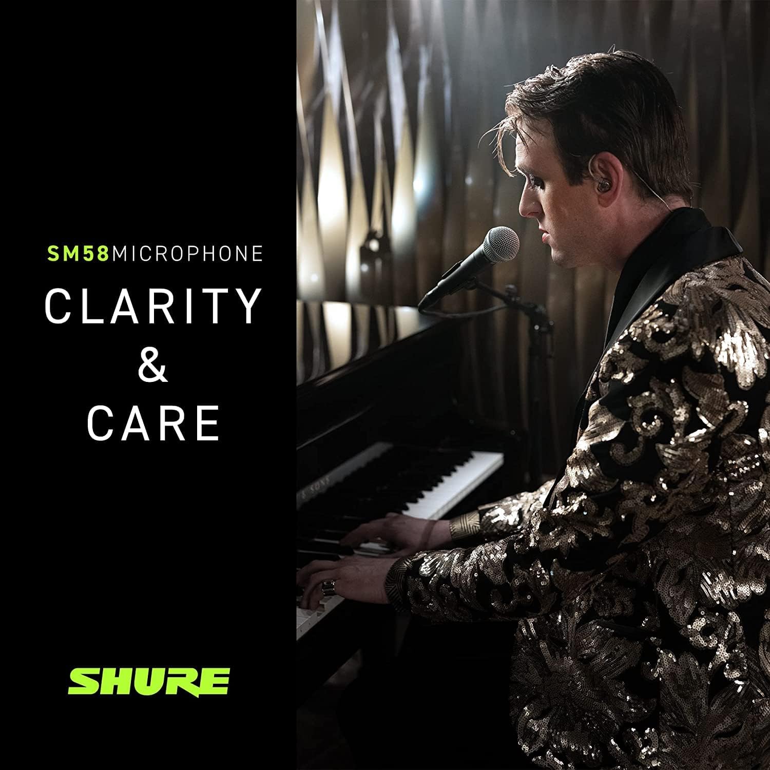 Thumbnail 4 de Shure SM58 Professional Dynamic Vocal Microphone (SM58-CN) with 25-Foot XLR Cable for Live, Studio, Podcasting & Streaming, Black & Silver