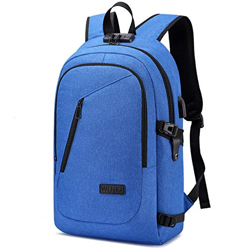 Detalle de Mochila antirrobo para laptop WENIG 15,6" con puerto USB y carga integrada