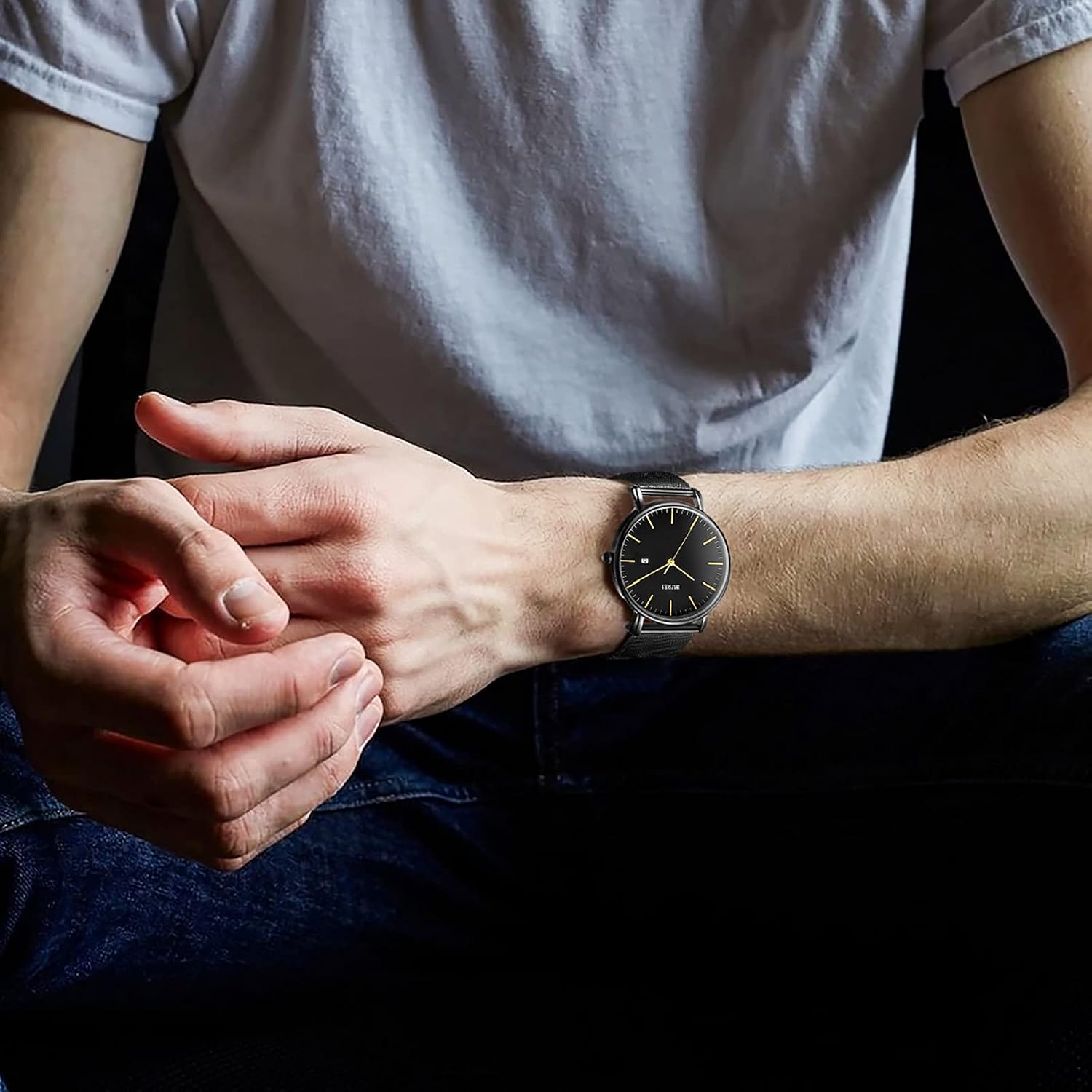 Thumbnail 6 de BUREI Montre Homme Minimaliste Classy Date 3ATM