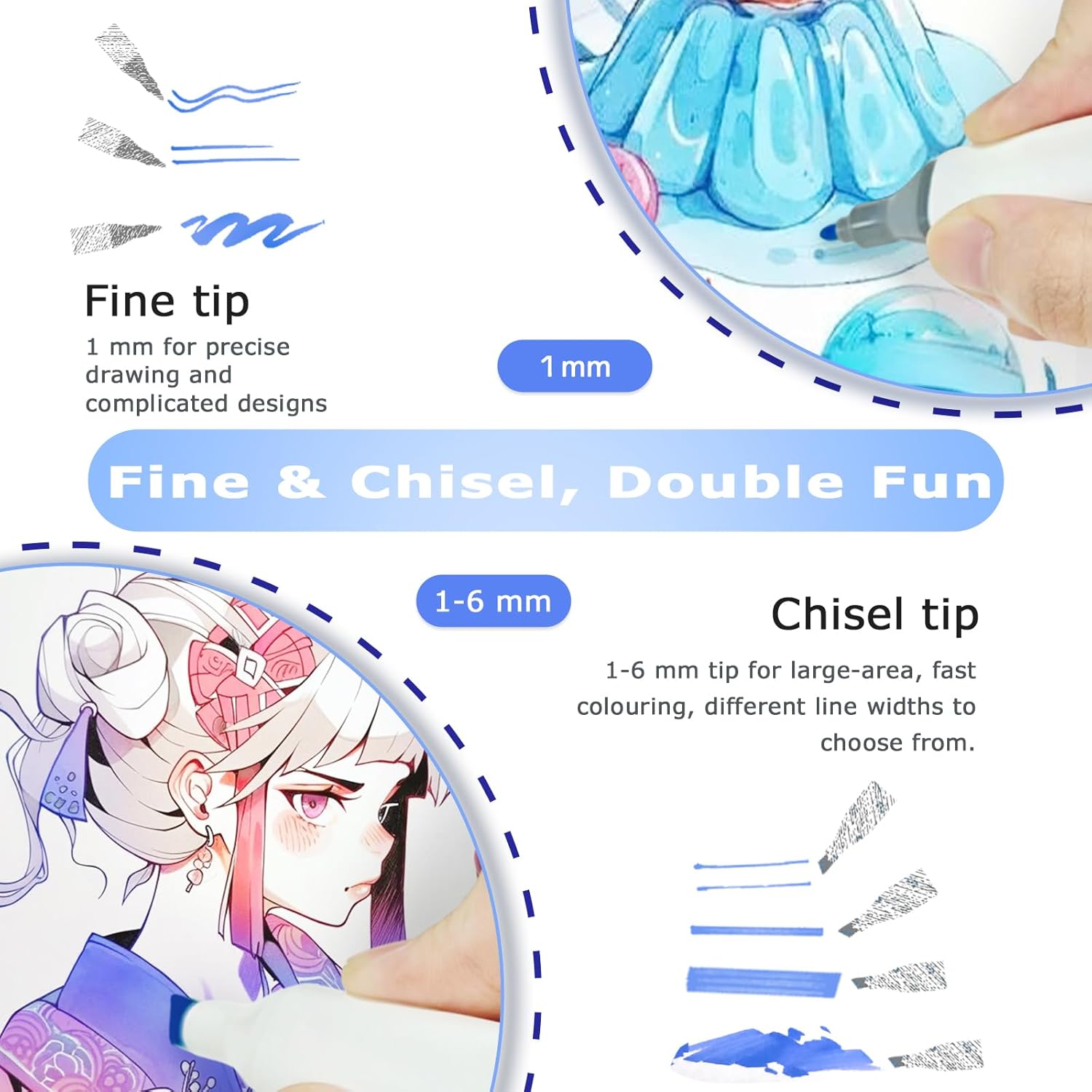 Thumbnail 2 de Octirst 120 Colours Alcohol Markers – Dual Tip Set for Adults, Artists and Students