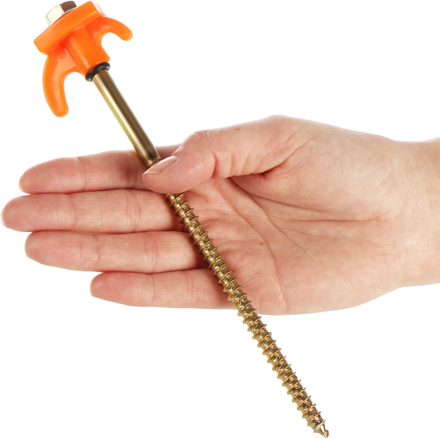 Thumbnail 4 de com-four® 24x Zeltheringe aus robustem Stahl – 20,5 cm Felsboden-Erdnägel mit Gewinde & Seil-Halterung