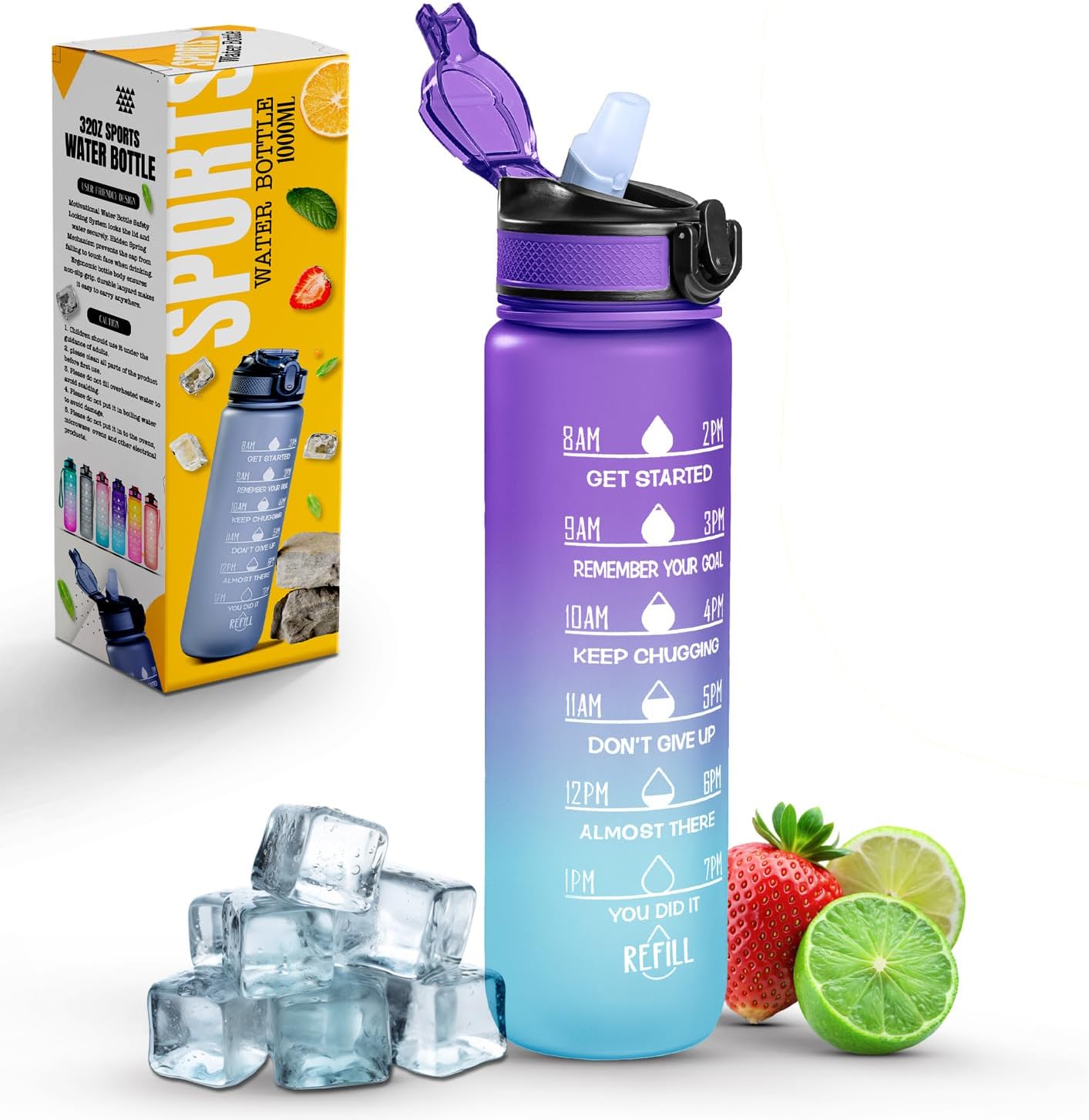 Thumbnail 6 de Roe Tenpo 32oz sports water bottle with straw 🚰