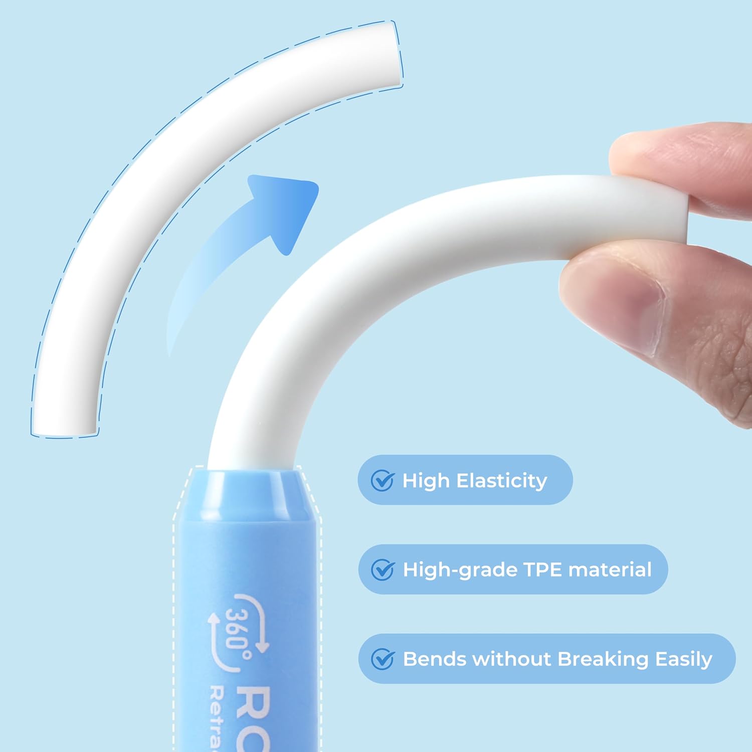 Detalle de Nicpro 6-Pack Retractable Erasers, Soft TPE with Twist-Up Design