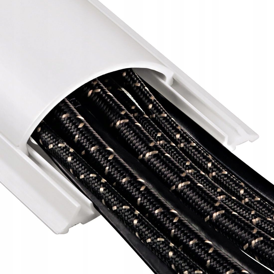 Thumbnail 2 de Selbstklebender Kabelkanal aus PVC (100 x 7 x 2,1 cm) – weiß, Platz für bis zu 8 Kabel