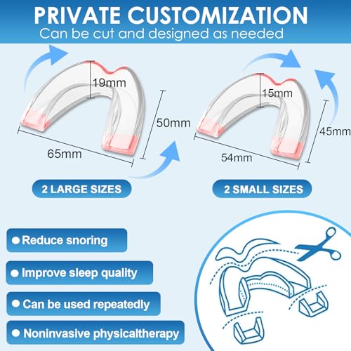 Thumbnail 1 de Nailpretty kit 4 piezas bruxismo dental Noche: protectores bucales termoplásticos anti-rechinar (2 tamaños)