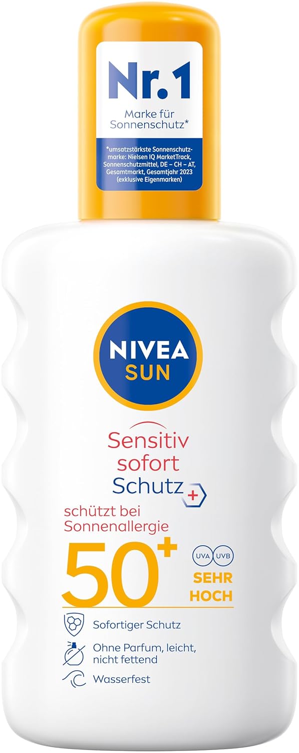 Thumbnail 5 de NIVEA SUN Sensitiv Sofort Schutz Sonnenspray LSF 50+ (duftfrei, wasserfest) – 200 ml