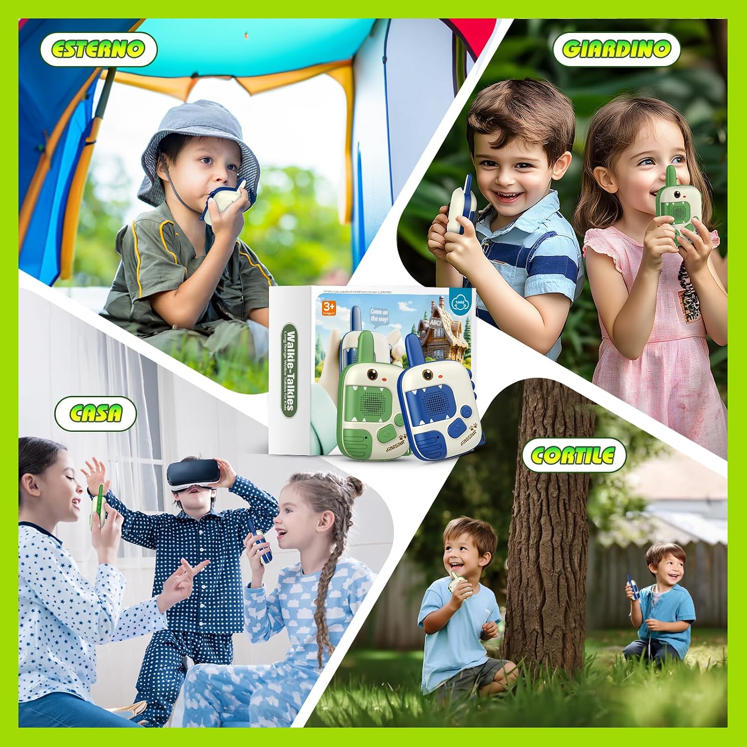 Thumbnail 5 de Walkie Talkie per Bambini con design dinosauro/unicorno – Giochi all’aperto per 3–10 anni