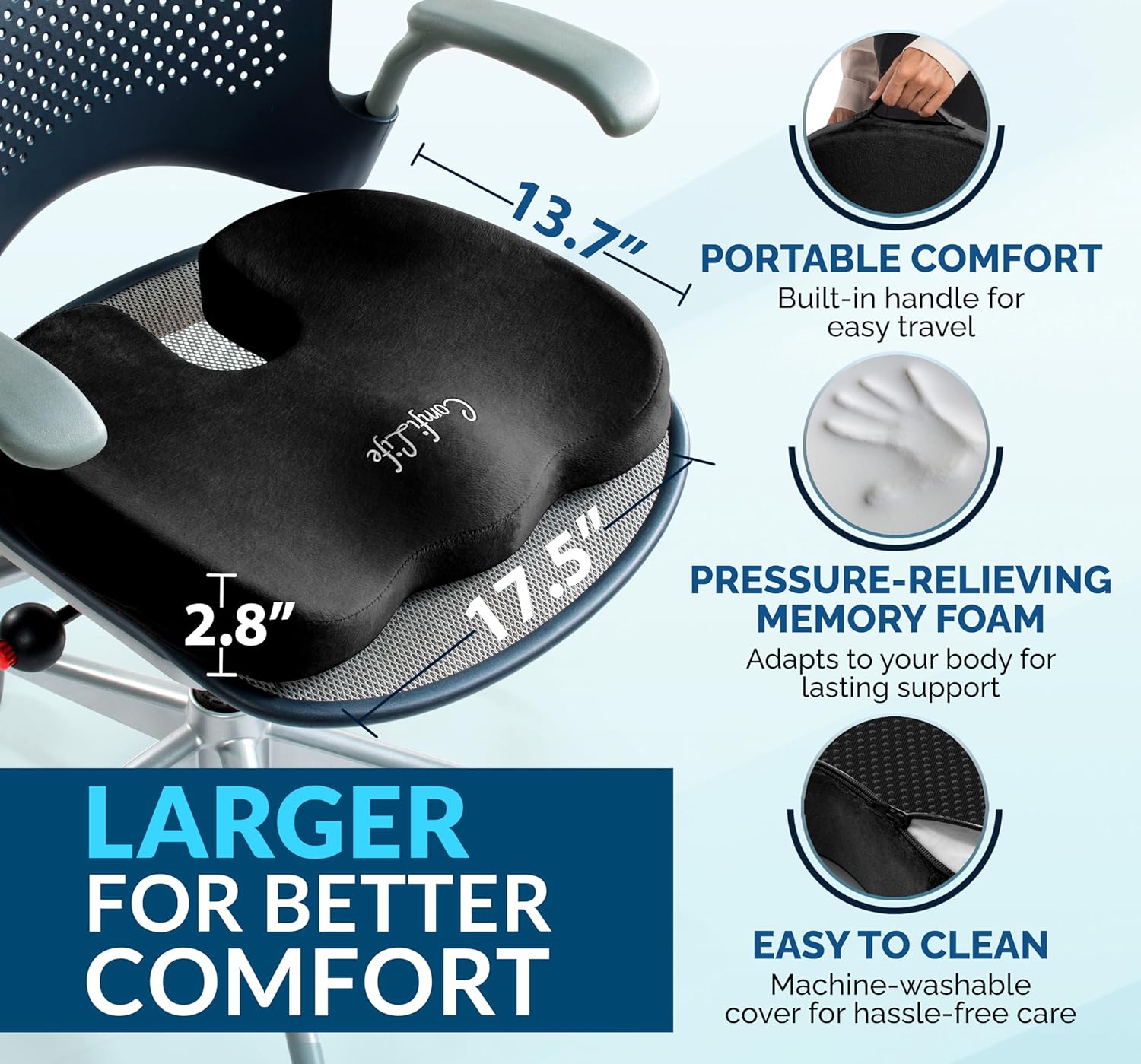 Thumbnail 4 de ComfiLife Coccyx Cushion 1️⃣ Gel Memory Foam