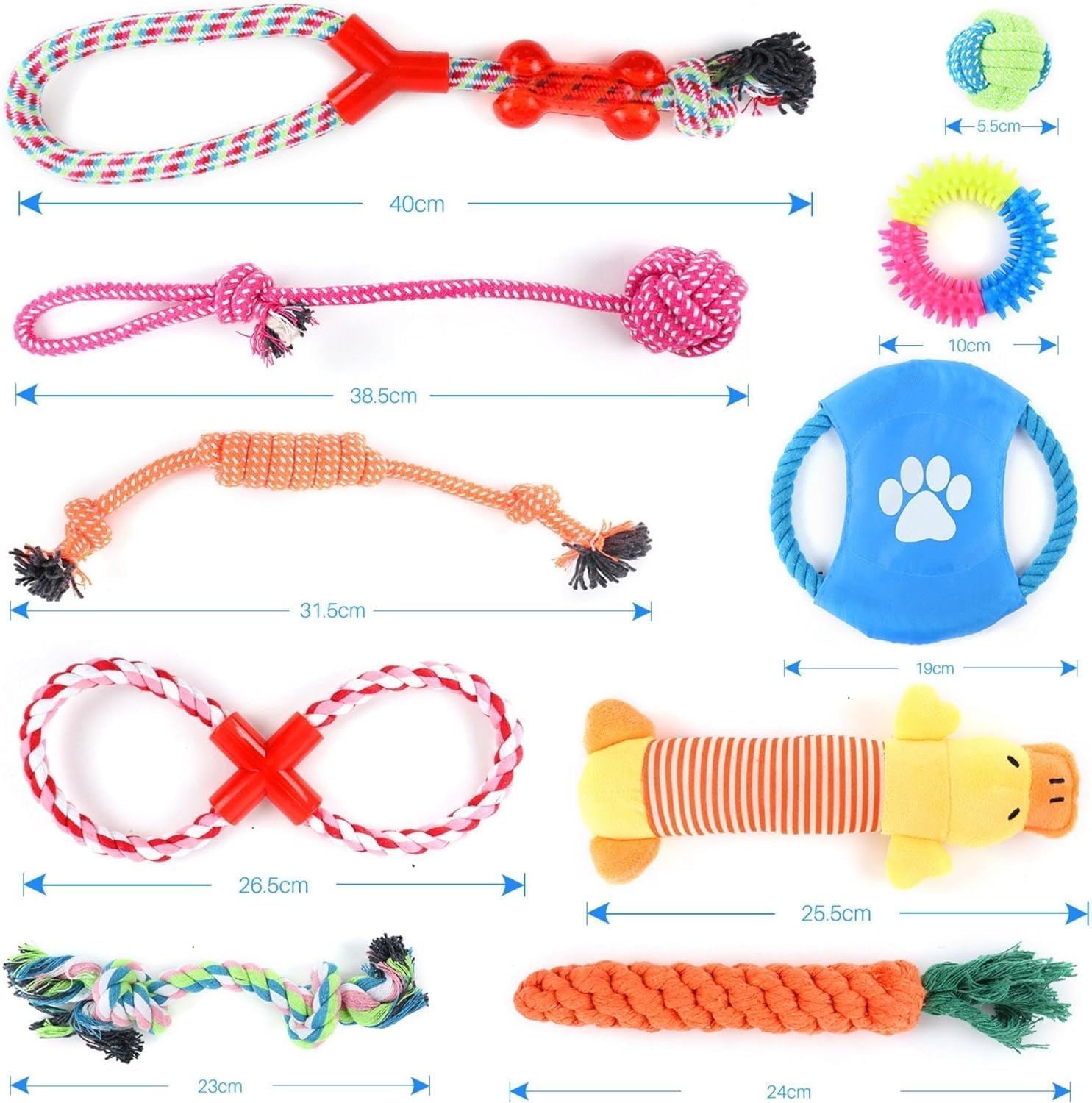 Thumbnail 6 de Fur & Bone Dog Chew Toys (10-Pack) – Puppy Teething & Interactive Set