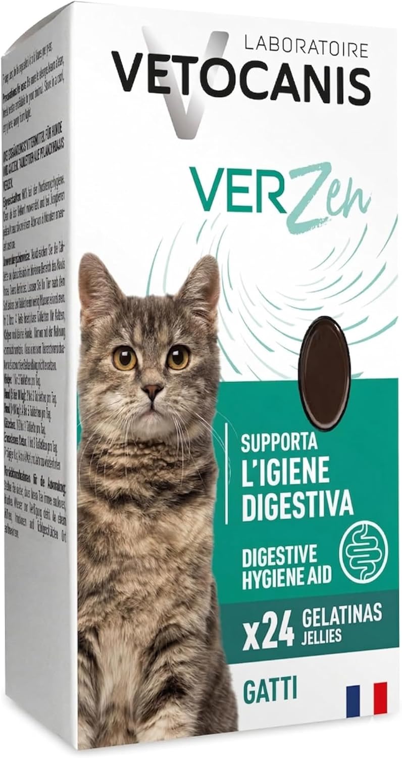 Vetocanis Ô Naturel Bocconcini anti vermi per gatto – Snacking purificante a base di terra di Diatomee e zucca